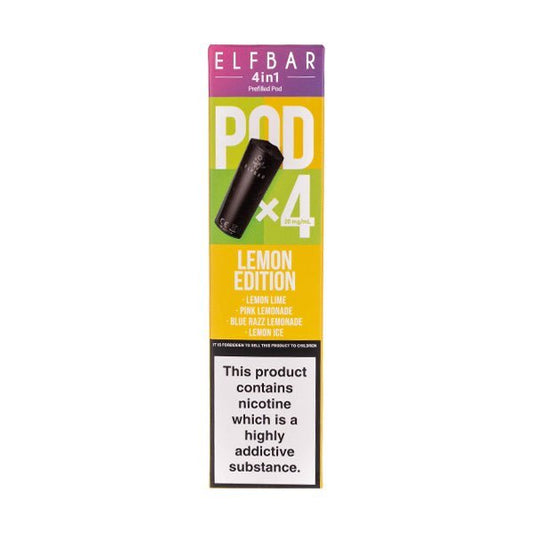 BUY 1 GET 1 FREE | Lemon Edition 4 in 1 Prefilled Pods by Elf Bar - 4 PodsVAPE INDIA - Vape India