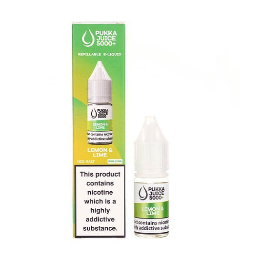 BUY 1 GET 1 FREE | Lemon Lime Nic Salt E - Liquid by Pukka Juice 5000+VAPE INDIA - Vape India