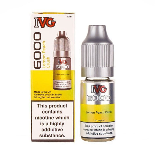 BUY 1 GET 1 FREE | Lemon Peach Crush Nic Salt E - Liquid by IVG 6000VAPE INDIA - Vape India