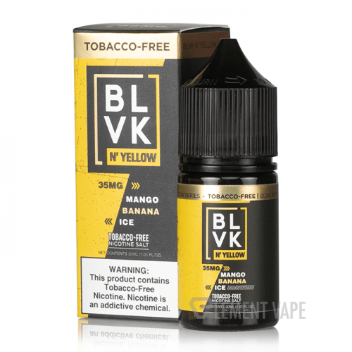 BUY 1 GET 1 FREE | Mango Banana Ice - BLVK N' Yellow Salts | 30ML Vape Juice | 50MG | Vape India - Vape India