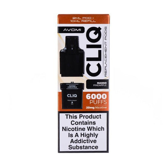 BUY 1 GET 1 FREE | Mango Pineapple Cliq 6000 Prefilled Pod + Refill by AvomiVAPE INDIA - Vape India