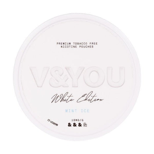 BUY 1 GET 1 FREE | Mint Ice White Edition Nicotine Pouches by V&YOUVAPE INDIA - Vape India