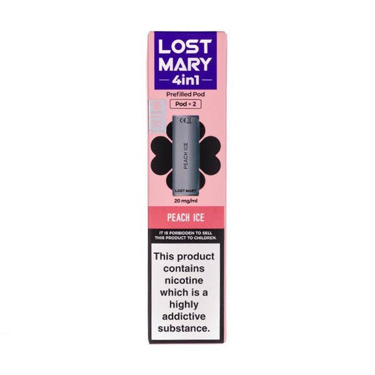 BUY 1 GET 1 FREE | Peach Ice 4 - in - 1 Prefilled Pods by Lost MaryVAPE INDIA - Vape India