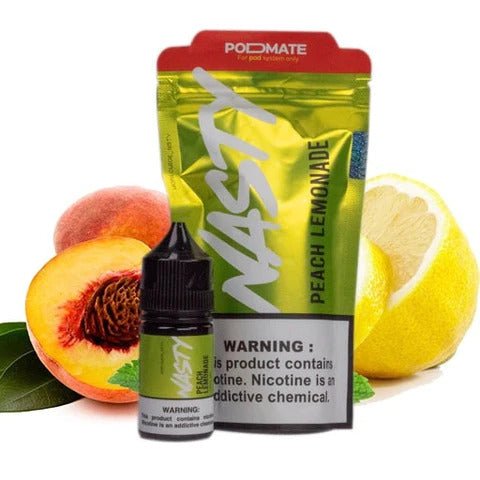 BUY 1 GET 1 FREE | Peach Lemonade - Nasty Podmate Salt | 30ML Vape Juice | 35MG, 50MG | Vape India - Vape India