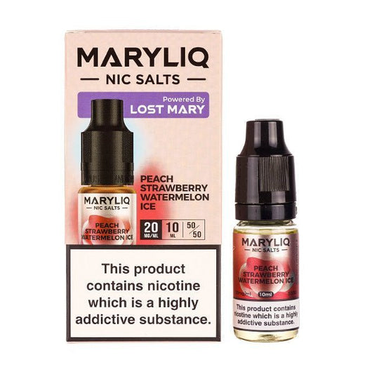 BUY 1 GET 1 FREE | Peach Strawberry Watermelon Nic Salt E - Liquid by Lost Mary MaryliqVAPE INDIA - Vape India