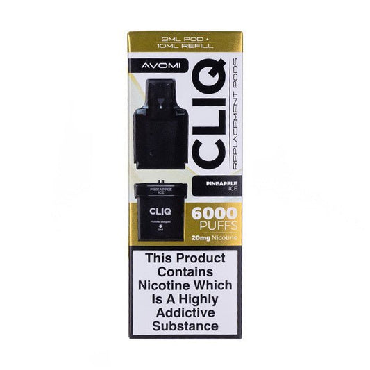 BUY 1 GET 1 FREE | Pineapple Ice Cliq 6000 Prefilled Pod + Refill by AvomiVAPE INDIA - Vape India