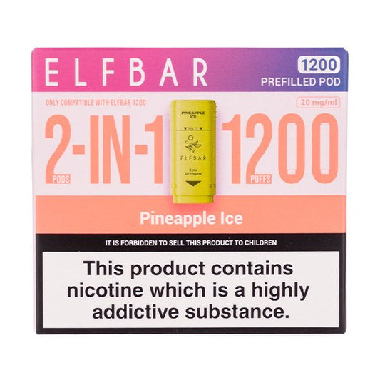 BUY 1 GET 1 FREE | Pineapple Ice EB1200 Prefilled Pods by Elf BarVAPE INDIA - Vape India