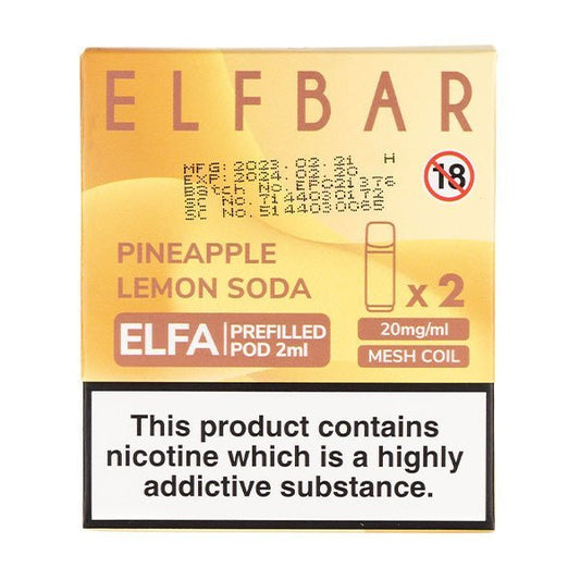BUY 1 GET 1 FREE | Pineapple Lemon Soda Elfa Prefilled Pods by Elf BarVAPE INDIA - Vape India