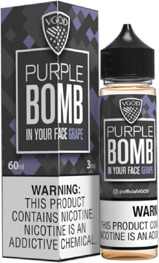 BUY 1 GET 1 FREE | Purple Bomb Grape - VGod | 60ML Vape Juice | 3MG, 6MG, 12MG | Vape India - Vape India