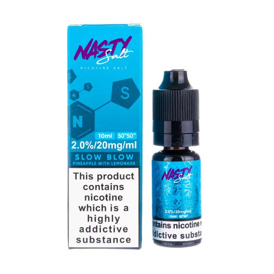 BUY 1 GET 1 FREE | Slow Blow E - Liquid Nic Salt by Nasty JuiceVAPE INDIA - Vape India