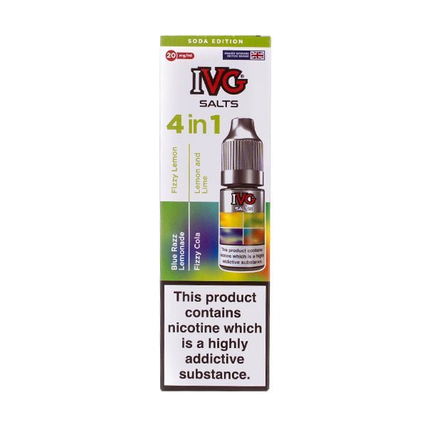 BUY 1 GET 1 FREE | Soda Edition 4 in 1 (4 x 10ml) Nic Salt E - Liquid by IVGVAPE INDIA - Vape India