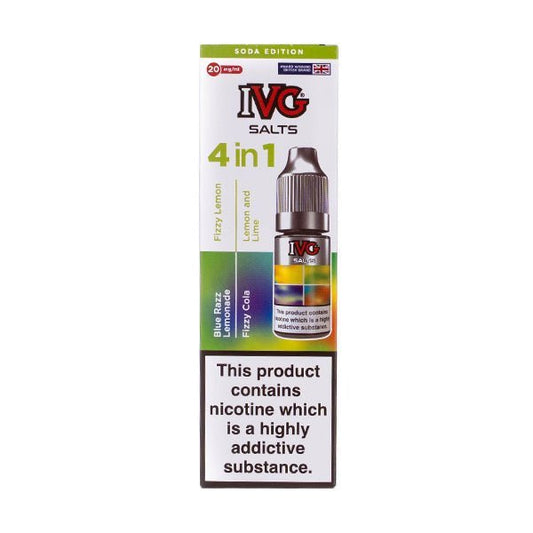 BUY 1 GET 1 FREE | Soda Edition 4 in 1 (4 x 10ml) Nic Salt E - Liquid by IVGVAPE INDIA - Vape India