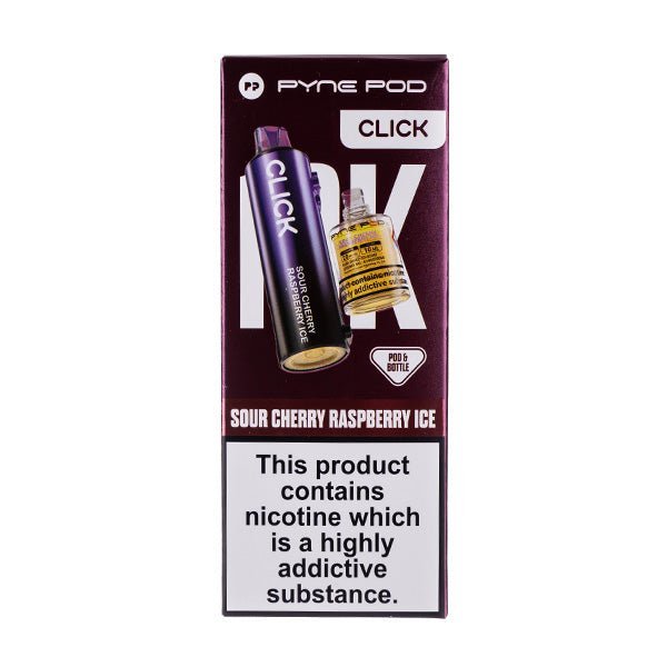 BUY 1 GET 1 FREE | Sour Cherry Raspberry Ice Pyne Pod Click 10000 Pod & BottleVAPE INDIA - Vape India