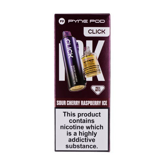 BUY 1 GET 1 FREE | Sour Cherry Raspberry Ice Pyne Pod Click 10000 Pod & BottleVAPE INDIA - Vape India