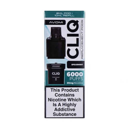 BUY 1 GET 1 FREE | Spearmint Cliq 6000 Prefilled Pod + Refill by AvomiVAPE INDIA - Vape India