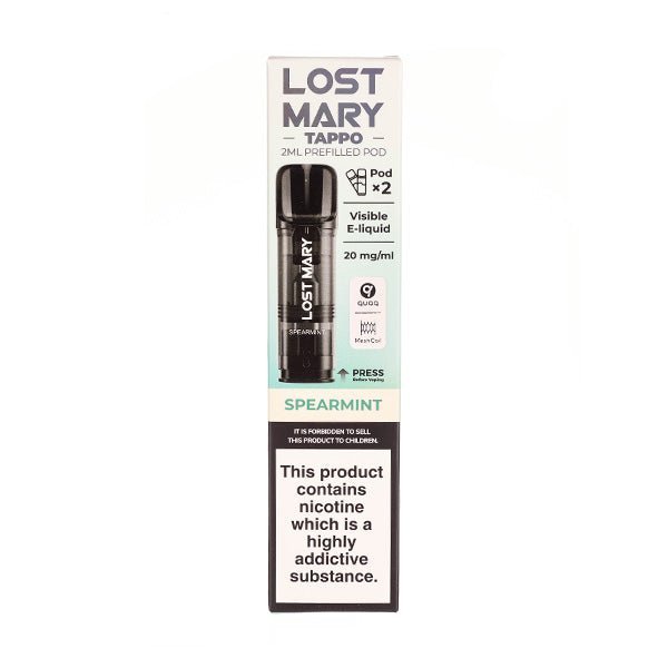 BUY 1 GET 1 FREE | Spearmint Tappo Prefilled Pods by Lost MaryVAPE INDIA - Vape India