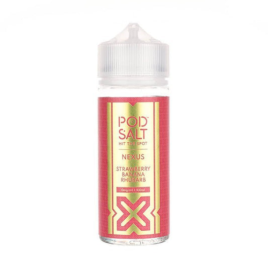 BUY 1 GET 1 FREE | Strawberry Banana Rhubarb 100ml Shortfill E - Liquid by Pod Salt NexusVAPE INDIA - Vape India