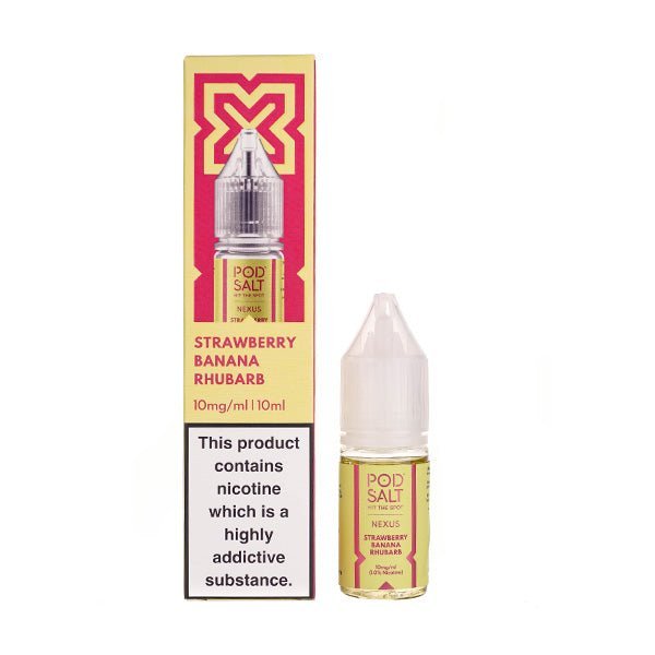 BUY 1 GET 1 FREE | Strawberry Banana Rhubarb Nic Salt E - Liquid by Pod Salt NexusVAPE INDIA - Vape India