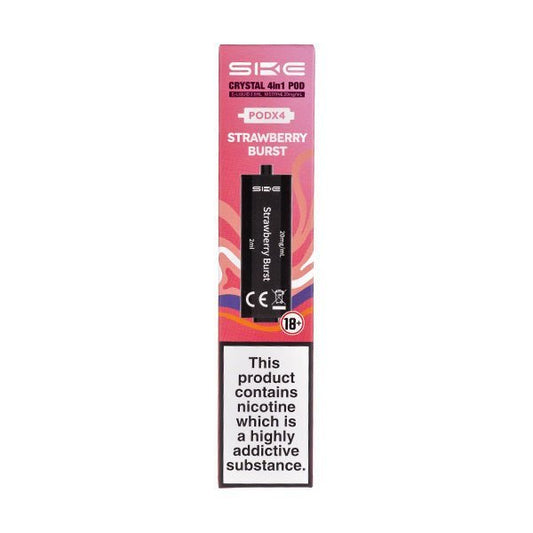 BUY 1 GET 1 FREE | Strawberry Burst Crystal 4 in 1 Prefilled Pods by SKEVAPE INDIA - Vape India