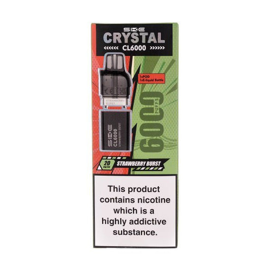 BUY 1 GET 1 FREE | Strawberry Burst Crystal CL6000 Prefilled Pod + Refill by SKEVAPE INDIA - Vape India