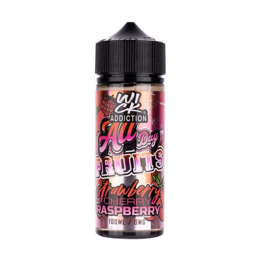 BUY 1 GET 1 FREE | Strawberry Cherry Raspberry 100ml Shortfill E - Liquid by Wick AddictionVAPE INDIA - Vape India