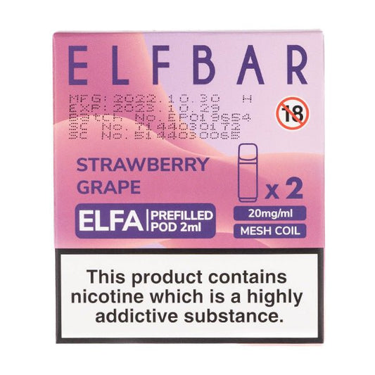 BUY 1 GET 1 FREE | Strawberry Grape Elfa Prefilled Pods by Elf BarVAPE INDIA - Vape India