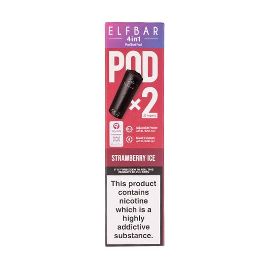 BUY 1 GET 1 FREE | Strawberry Ice 4 in 1 Prefilled Pods by Elf BarVAPE INDIA - Vape India