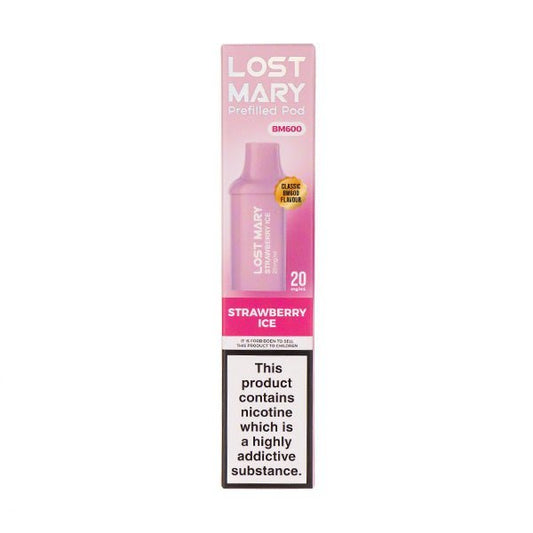 BUY 1 GET 1 FREE | Strawberry Ice BM600 Prefilled Pods by Lost MaryVAPE INDIA - Vape India