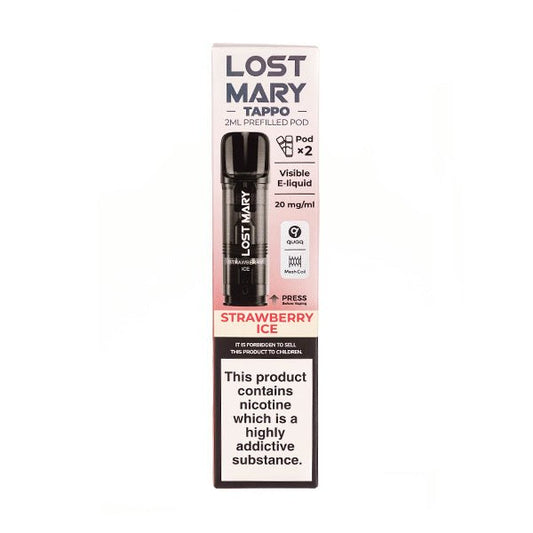 BUY 1 GET 1 FREE | Strawberry Ice Tappo Prefilled Pods by Lost MaryVAPE INDIA - Vape India