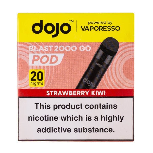 BUY 1 GET 1 FREE | Strawberry Kiwi Dojo Blast 2000 Go Prefilled Pod + Refill by VaporessoVAPE INDIA - Vape India