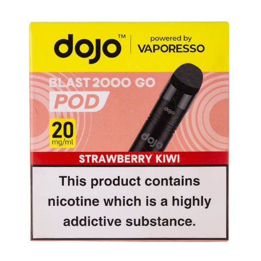 BUY 1 GET 1 FREE | Strawberry Kiwi Dojo Blast 2000 Go Prefilled Pod + Refill by VaporessoVAPE INDIA - Vape India