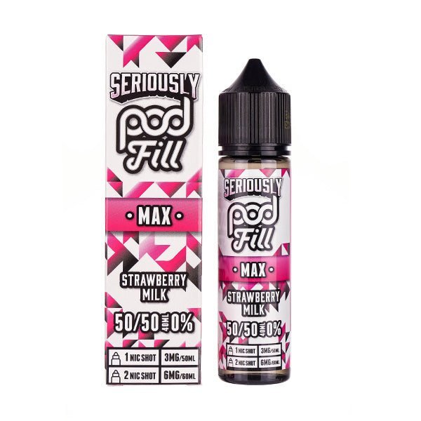 BUY 1 GET 1 FREE | Strawberry Milk 50ml (50/50) Shortfill by Seriously Pod Fill MaxVAPE INDIA - Vape India