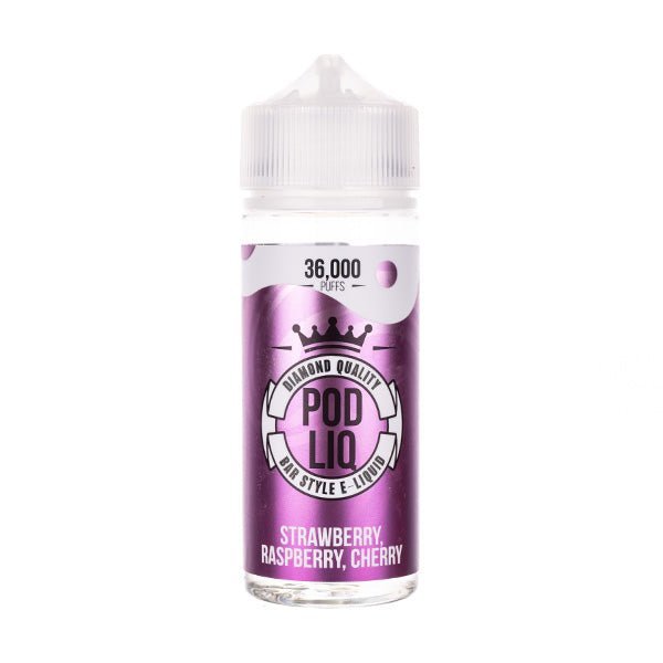 BUY 1 GET 1 FREE | Strawberry Raspberry Cherry 120ml (50/50) Shortfill by Pod LiqVAPE INDIA - Vape India