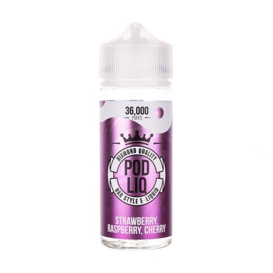 BUY 1 GET 1 FREE | Strawberry Raspberry Cherry 120ml (50/50) Shortfill by Pod LiqVAPE INDIA - Vape India