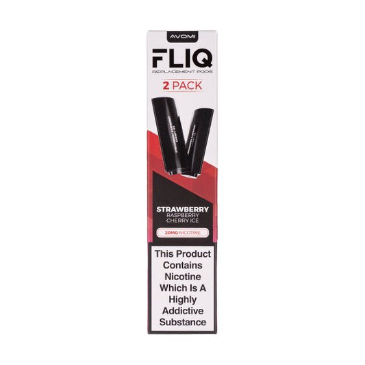 BUY 1 GET 1 FREE | Strawberry Raspberry Cherry Ice FLIQ Prefilled Pods by AvomiVAPE INDIA - Vape India
