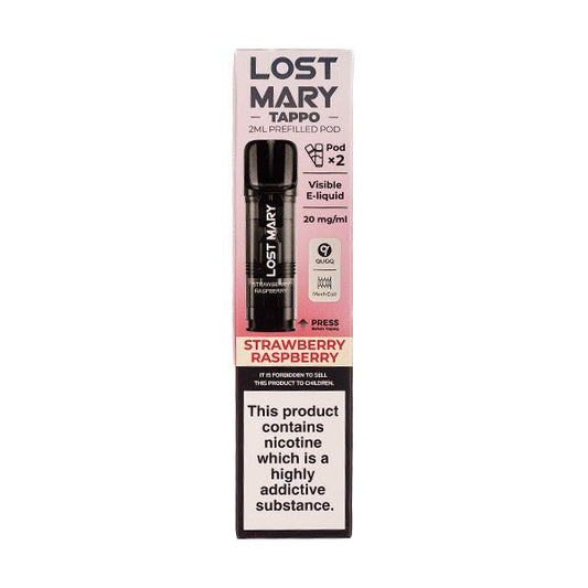 BUY 1 GET 1 FREE | Strawberry Raspberry Tappo Prefilled Pods by Lost MaryVAPE INDIA - Vape India