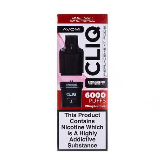 BUY 1 GET 1 FREE | Strawberry Watermelon Cliq 6000 Prefilled Pod + Refill by AvomiVAPE INDIA - Vape India
