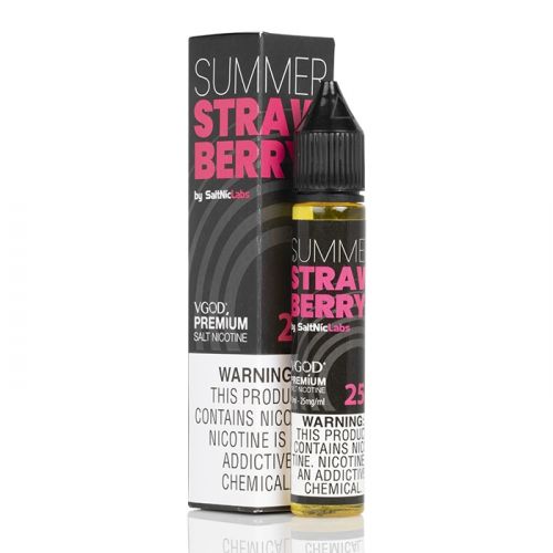 BUY 1 GET 1 FREE | Summer Strawberry - VGod SaltNic | 30Ml Vape Juice | 25MG, 50MG | Vape India - Vape India
