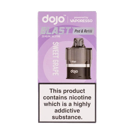BUY 1 GET 1 FREE | Sweet Grape Dojo Blast 6000 Prefilled Pod + Refill by VaporessoVAPE INDIA - Vape India