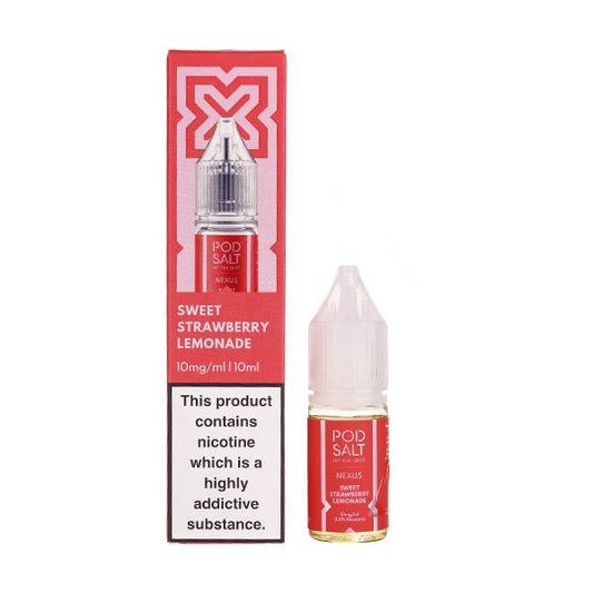 BUY 1 GET 1 FREE | Sweet Strawberry Lemonade Nic Salt E - Liquid by Pod Salt NexusVAPE INDIA - Vape India