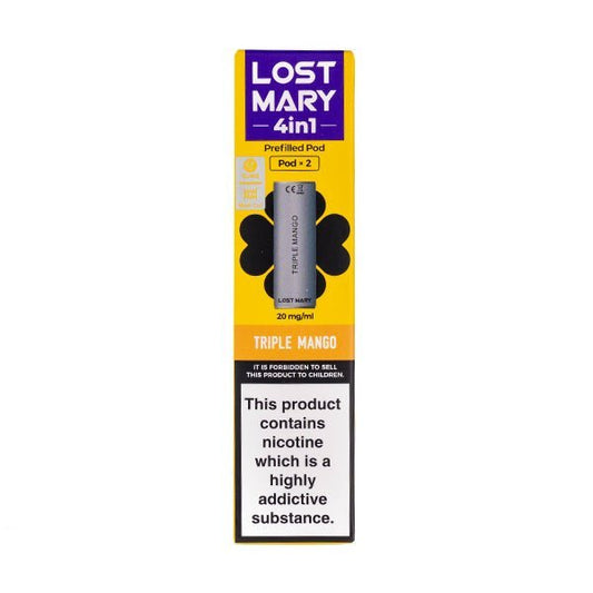 BUY 1 GET 1 FREE | Triple Mango 4 - in - 1 Prefilled Pods by Lost MaryVAPE INDIA - Vape India