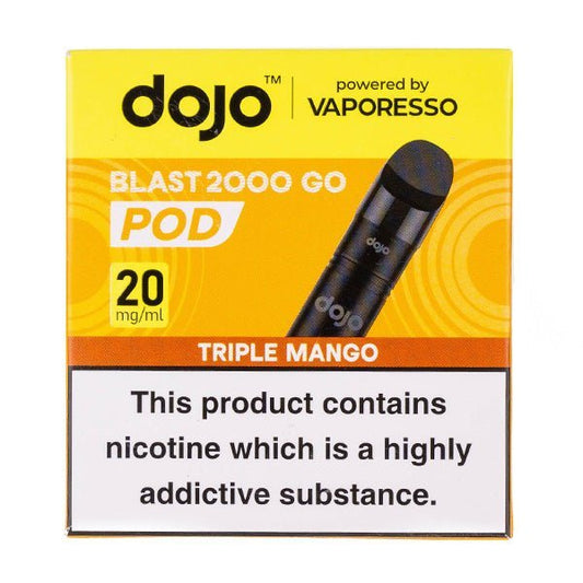 BUY 1 GET 1 FREE | Triple Mango Dojo Blast 2000 Go Prefilled Pod + Refill by VaporessoVAPE INDIA - Vape India