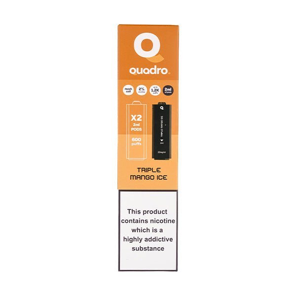BUY 1 GET 1 FREE | Triple Mango Ice 4 in 1 Prefilled Pods by QuadroVAPE INDIA - Vape India