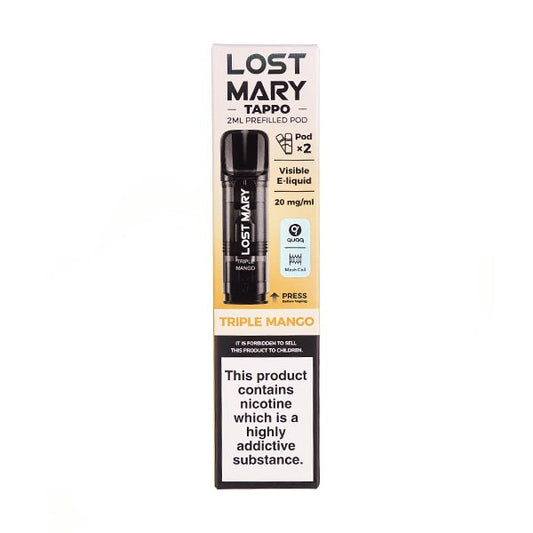 BUY 1 GET 1 FREE | Triple Mango Tappo Prefilled Pods by Lost MaryVAPE INDIA - Vape India