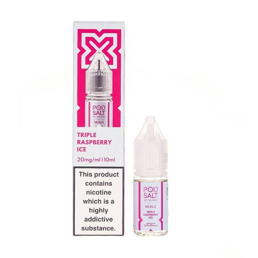 BUY 1 GET 1 FREE | Triple Raspberry Ice Nic Salt by Pod Salt NexusVAPE INDIA - Vape India