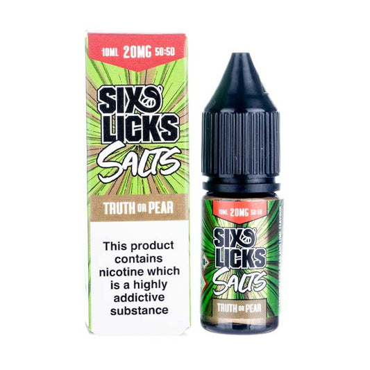 BUY 1 GET 1 FREE | Truth or Pear Nic Salt E - Liquid by Six LicksVAPE INDIA - Vape India