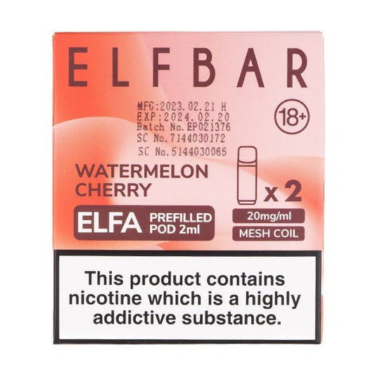 BUY 1 GET 1 FREE | Watermelon Cherry Elfa Prefilled Pods by Elf BarVAPE INDIA - Vape India