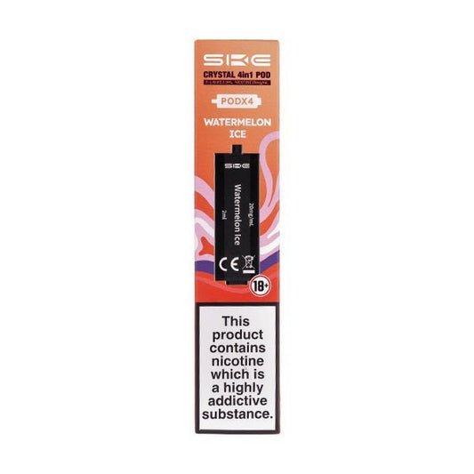 BUY 1 GET 1 FREE | Watermelon Ice Crystal 4 in 1 Prefilled Pods by SKEVAPE INDIA - Vape India