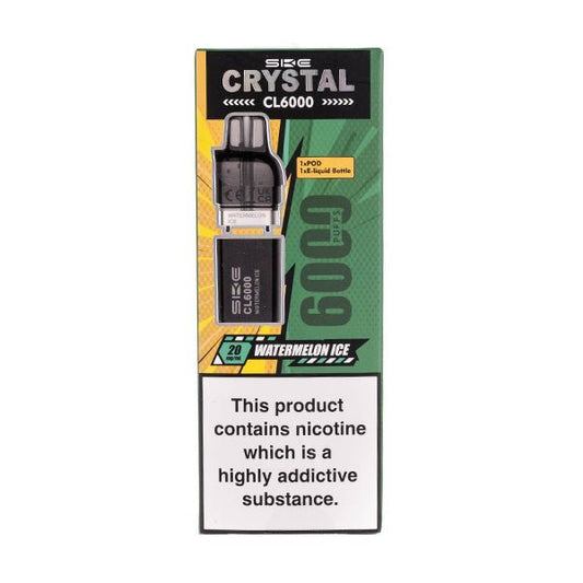 BUY 1 GET 1 FREE | Watermelon Ice Crystal CL6000 Prefilled Pod + Refill by SKEVAPE INDIA - Vape India