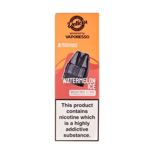BUY 1 GET 1 FREE | Watermelon Ice Deliciu Mate Prefilled Pods by DeliciuVAPE INDIA - Vape India